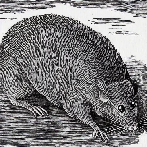Prompt: giant rat that makes all of the rules, art by miyazaki