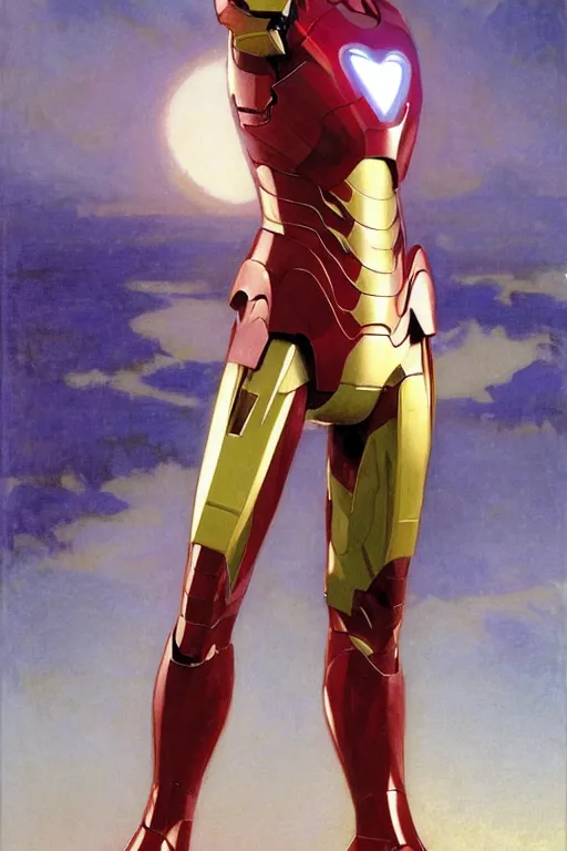 Prompt: elegant romantic synthwave portrait photo of natalie portman as iron man by greg manchess, mucha, william adolphe bouguereau, john singer sargent, sorolla, winslow homer, dean cornwell, james gurney, kilin eng, ilya repin, armor