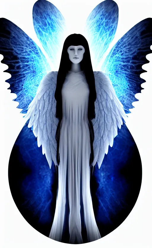 Image similar to Angel knight gothic girl made of Fractal flame,