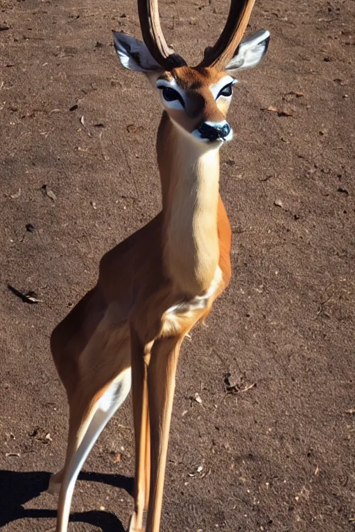 Image similar to an anthropomorphic deer gerenuk hybrid, fursuit, cosplay, 4 k photography, 2 0 2 2