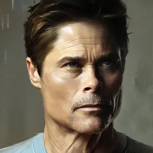 Image similar to rob lowe by ruan jia, portrait