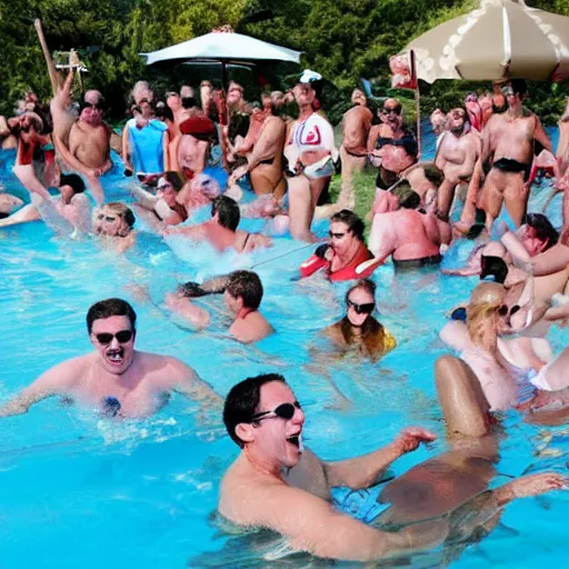 Las Vegas pool party, Stable Diffusion