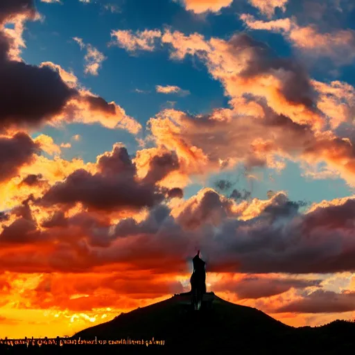 Image similar to shape of virgin mary face in sunset clouds