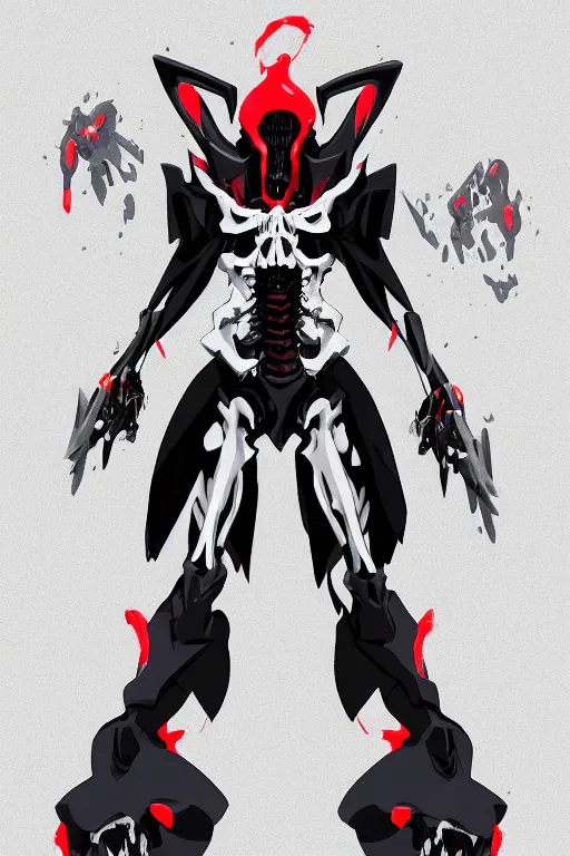 Prompt: a full body shot of Grim Reaper by Studio Trigger, by Tomohiro Shimoguchi,skeleton face, his eyes are red and glowing, sport pants, highly detailed, artstation,manga,style of SSSS.Gridman (2018),style of Gurren Lagann (2007)