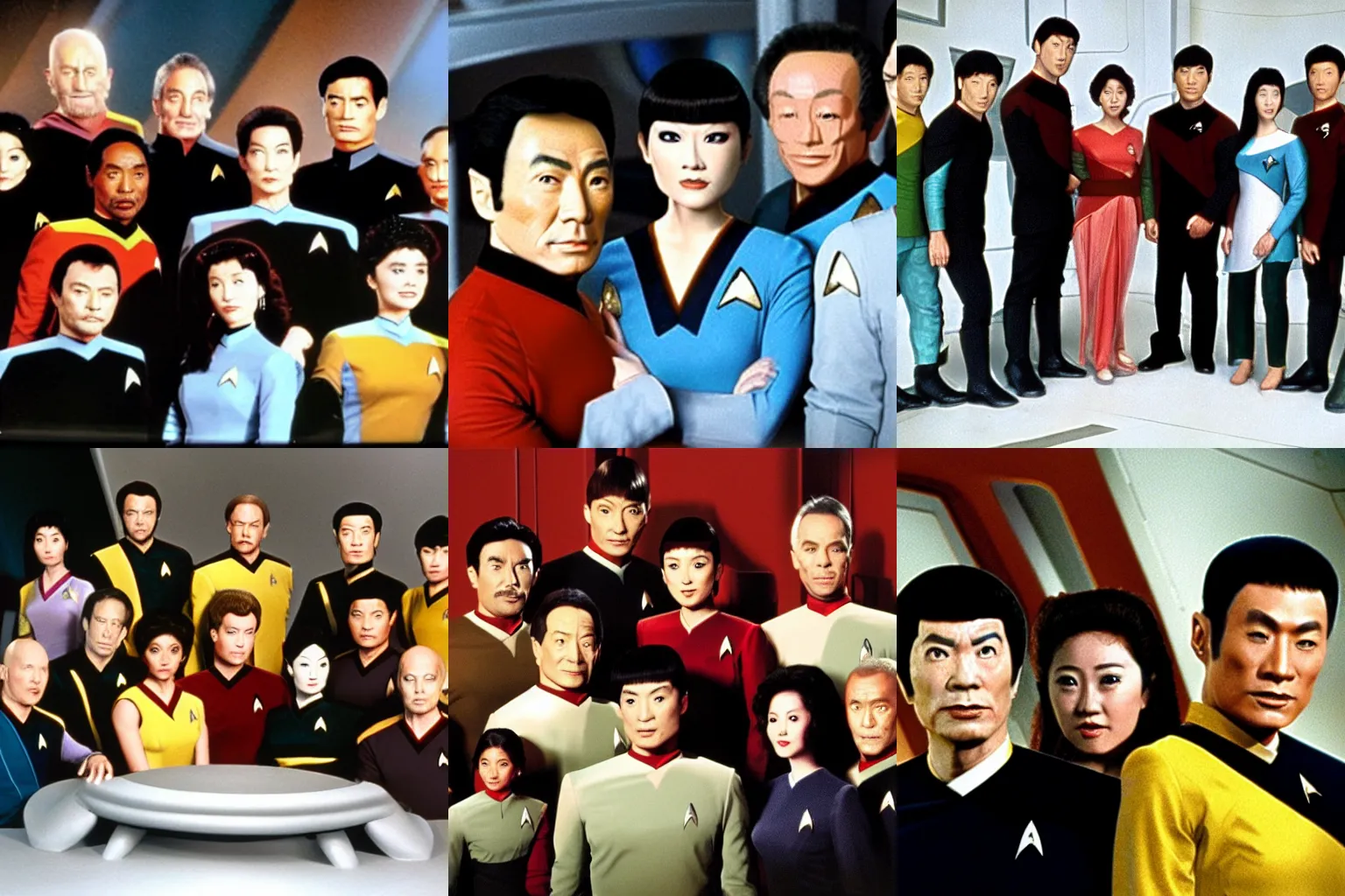Prompt: Star trek TNG with an Chinese cast, detailed picture