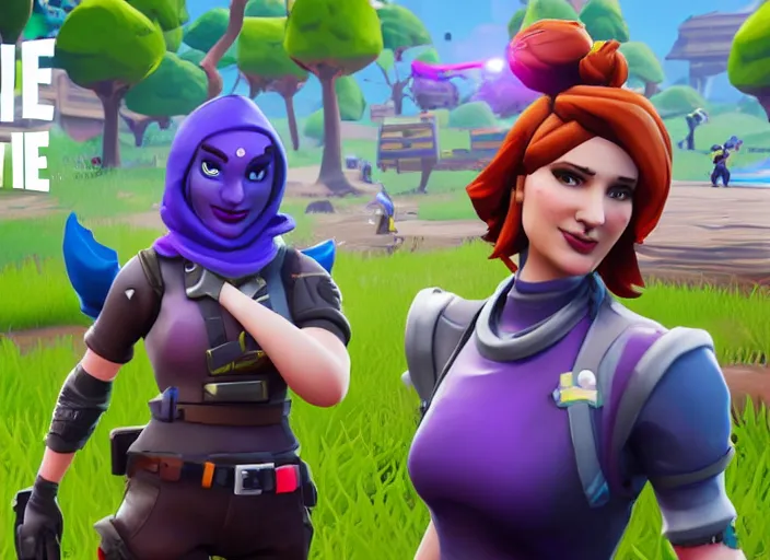 Prompt: alice levine as a fortnite character, gameplay, video game, screenshot