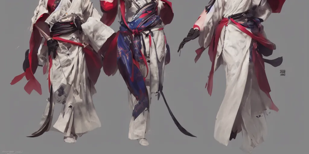 Prompt: japanese onmyoji abe seimeik, new costume concept design, fashion, concept art, by artgerm, greg rutkowski, cinematic light, featured on artstation, octane render, sharp focus, ray tracing, artstationhq, cgsociety, 8 k.