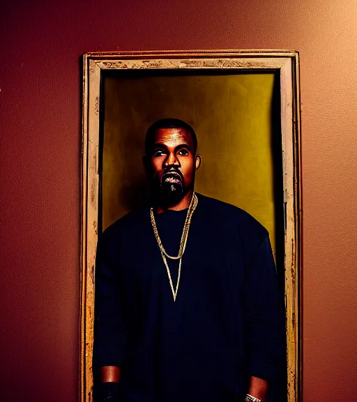 Prompt: a photo of kayne west with ( ( pink hair ) ), studio photo, dynamic lighting, hdr, award winning photography, stunning scenery