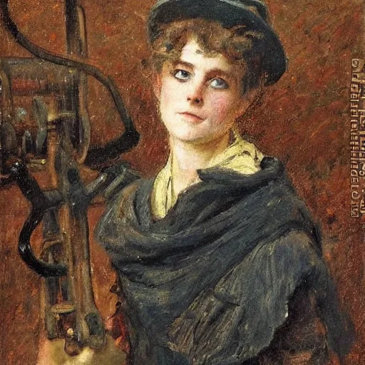 Image similar to female miner by alfred stevens