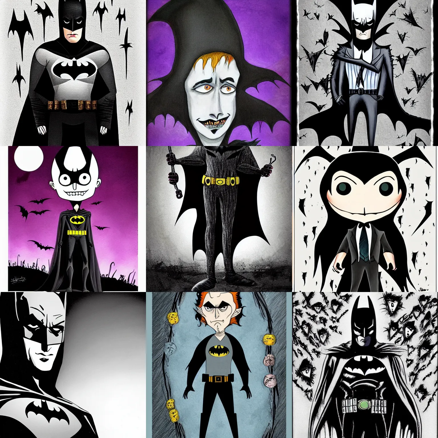 Prompt: batman tim burton