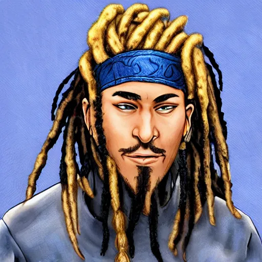 Image similar to ninja with dreadlocks