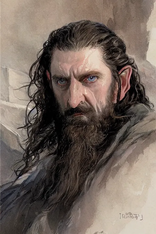 Image similar to Thorin. concept art by James Gurney.