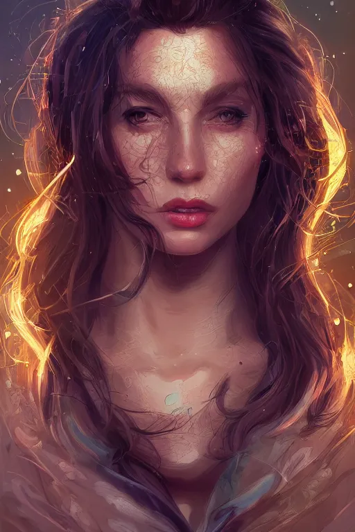 Prompt: clear portrait of a curious attractive women, background hyper detailed, character concept, full body, dynamic pose, glowing lights intricate, elegant, highly detailed, digital painting, artstation, concept art, sharp focus, illustration, van baarle lois and sanderson ruth