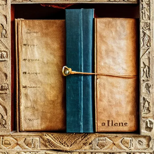 Æ on the cover of a leather bound ancient tome | Stable Diffusion | OpenArt