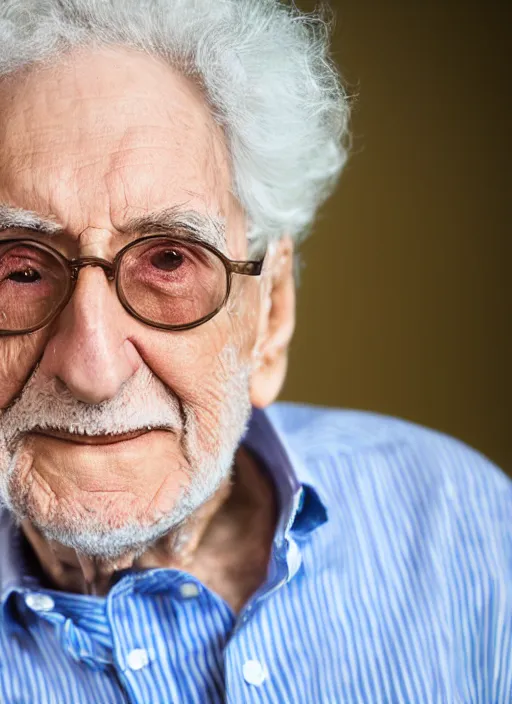 Prompt: DSLR photo portrait still of 78 year old age 78 Harold Ramis at age 78!!!, 85mm f1.8