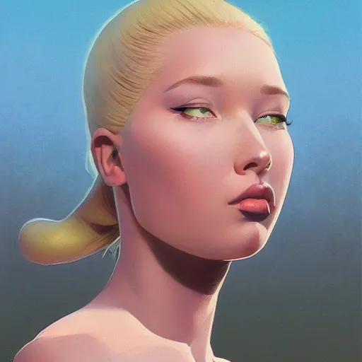 Image similar to 4k headshot of thicc Iggy azalea from Macfarlane comics, killing with green fire by Craig Mullins, ilya kuvshinov, krenz cushart, epic , artgerm trending on artstation by Edward Hopper and Dan Mumford and WLOP and Rutkovsky, beksinski carl spitzweg moebius and tuomas kocar, intricate artwork by caravaggio, Unreal Engine 5, Lumen, Nanite , 4K headshot of godlike clown with defined arms and open hands and bloody clothes with giant mandala wings , intricate face , flawless anime cel animation by Kentaro Miura, psychedelic , highly detailed upper body , professionally post-processed , beautiful, scary, symmetry accurate features, epic, octane rendered, anime masterpiece, accurate