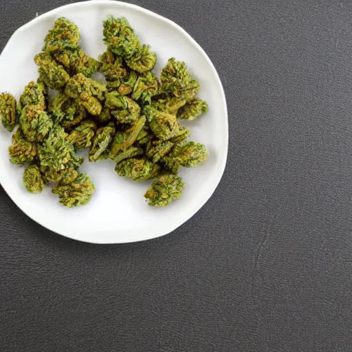 Image similar to marijuana buds on a plate