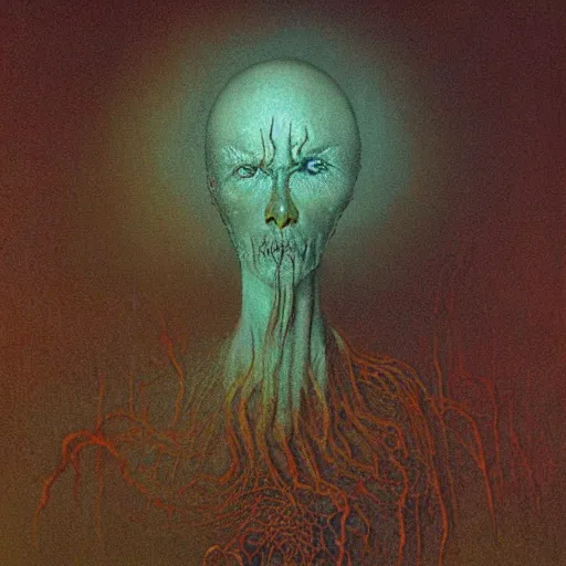 Prompt: Eldritch horror mother, painted by beksinski
