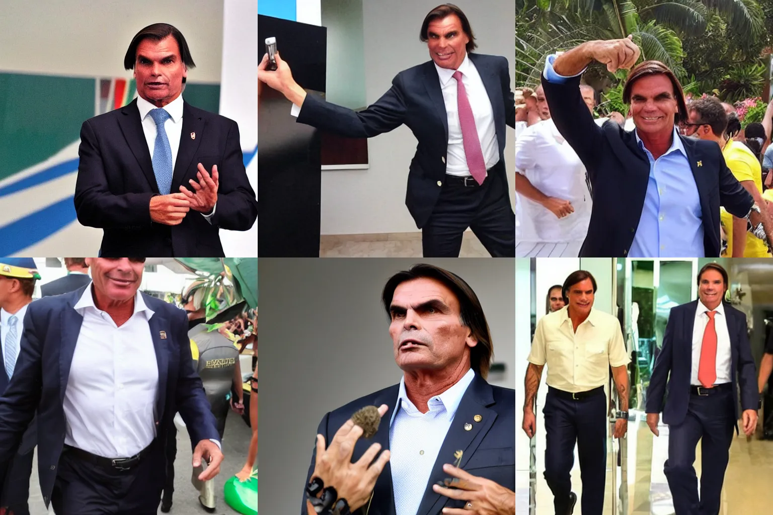 Prompt: Jair Bolsonaro dressed in a sexy outfit