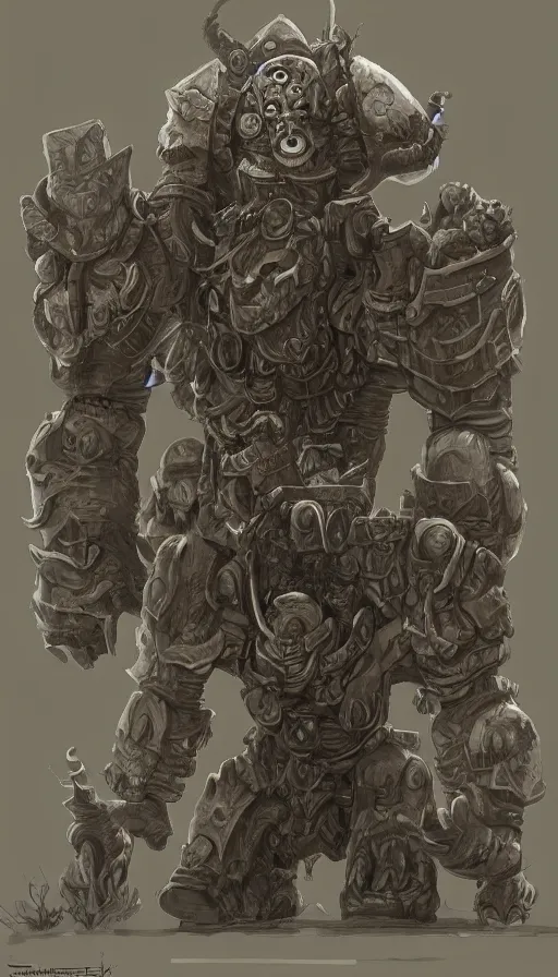 Image similar to A giant sandstone golem, intricate, detailed, World of Warcraft concept art, award winning drawing,