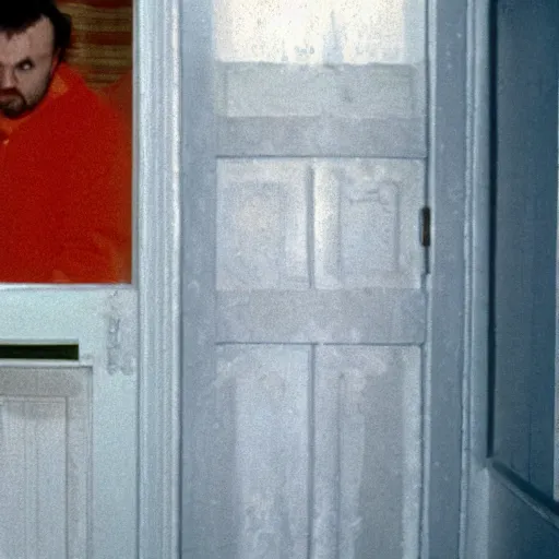 Prompt: a still of moist critikal in the shining