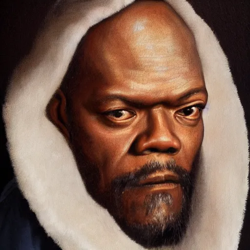 Prompt: a renaissance style portrait painting of Samuel L. Jackson