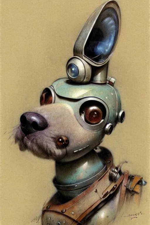 Image similar to (((((1950s robot dog . muted colors.))))) by Jean-Baptiste Monge !!!!!!!!!!!!!!!!!!!!!!!!!!!