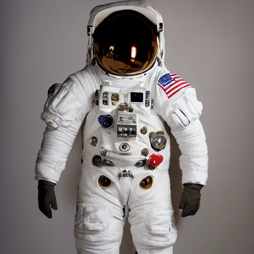 Image similar to photograph of an astronaut, lit from bottom, full body photo,, 8 k