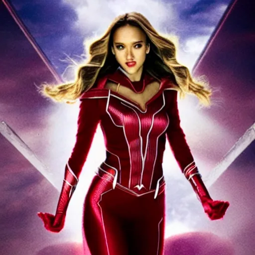 Image similar to Jessica Alba as scarlet witch