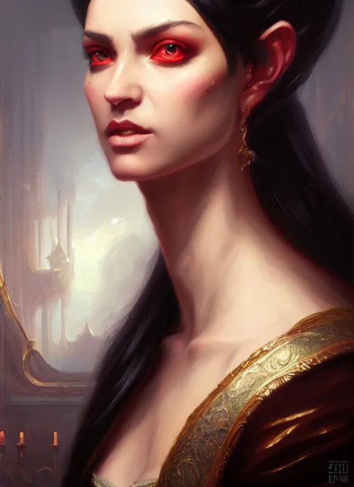 Prompt: a _ fantasy _ style _ portrait _ painting _ of aristocrat oil _ painting _ unreal _ 5 _ daz. _ rpg _ portrait _ extremely _ detailed _ artgerm _ greg _ rutkowski _ greg