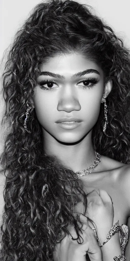 Prompt: A portrait photograph of Zendaya Ultra detailed, hyper realistic, 4k