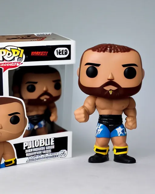 Image similar to Wrestler Funko Pop. Photographic, photography