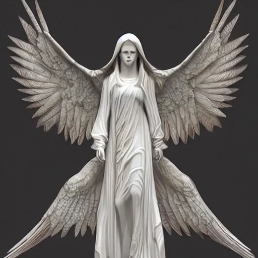 Image similar to Seraphim, Hyper Detailed, Photo Realistic, Horror, Light