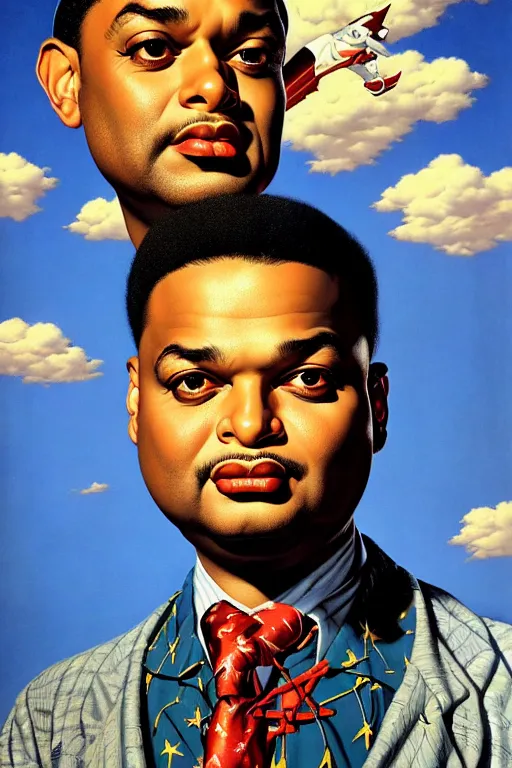 Image similar to bilal oliver nelson portrait by gil elvgren and norman rockwell and rob gonsalves and hajime sorayama, hyperrealistic, high detail, ultra detailed, highly detailed face, ruffled fabric