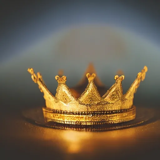 Prompt: a gold crown shaped like a lens flare