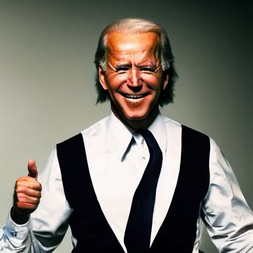 Image similar to joe biden as a 1 9 8 0 s wrestler. highly detailed. hyper real photo. 4 k.