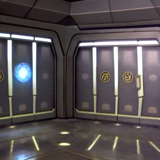 Image similar to realistic gate room in stargate command from the tv show stargate sg - 1