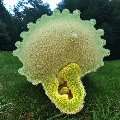 Image similar to fractal slime mold taking over a small town in rural West Virginia