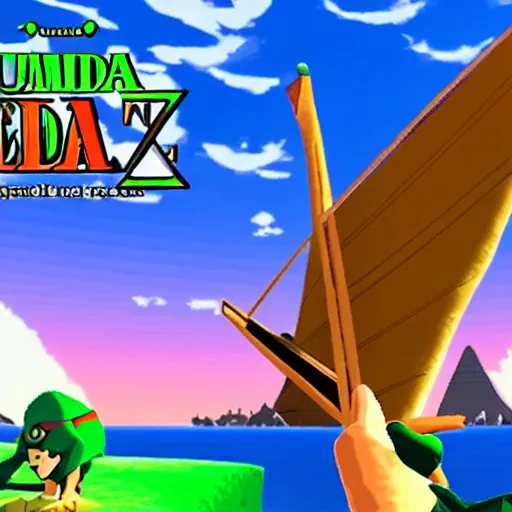 Prompt: Muammar Gaddafi!! in The Legend of Zelda! The Wind Waker