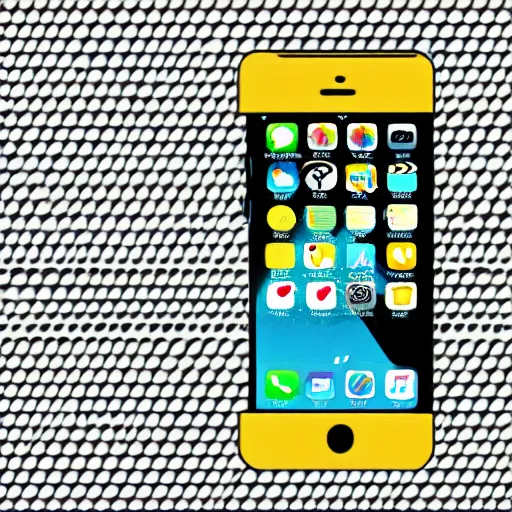 Prompt: iphone in the style of roy lichtenstein