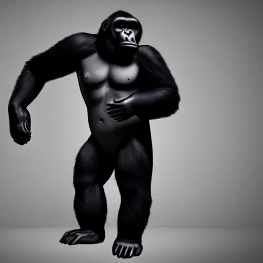 Prompt: a gorilla dressed with a business suit, advertisement