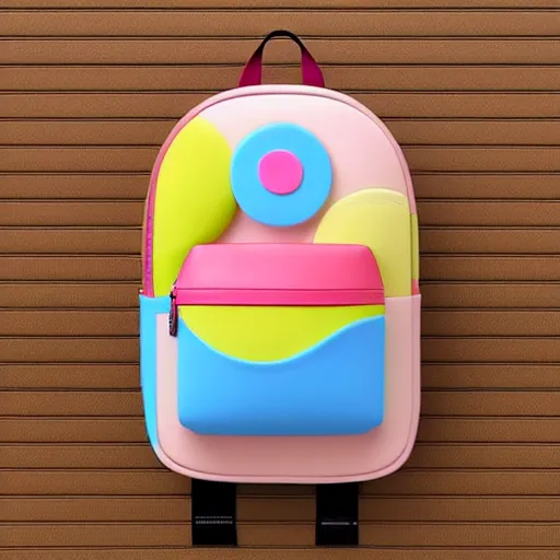 Image similar to 3 d render of a kawaii sweet backpack designed by leonardo da vinci, beautiful