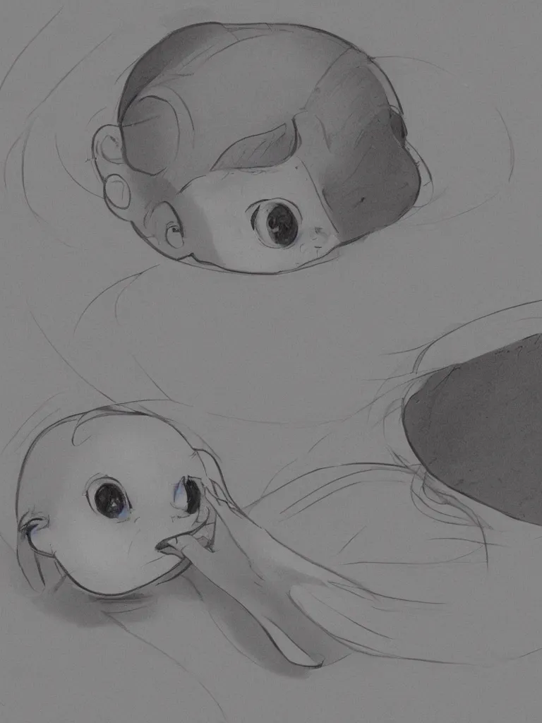 Image similar to fetus by disney concept artists, blunt borders, rule of thirds