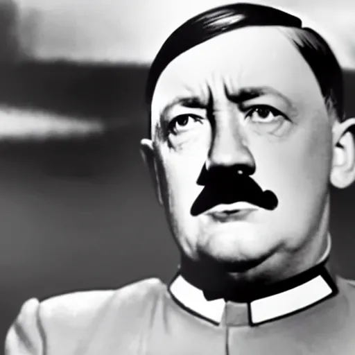 Prompt: A still of Hitler in Star Trek