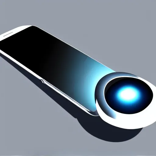 Image similar to concept art of spherical futuristic smartphone, minimalistic design, high performance