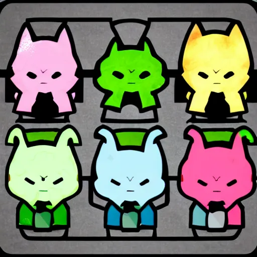 Prompt: kawaii yoda icons