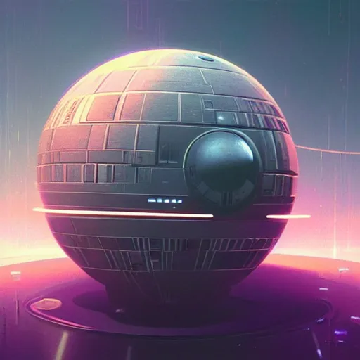 Image similar to an artist's rendering of a death star, concept art by beeple, cgsociety, space art, concept art, sci - fi, reimagined by industrial light and magic