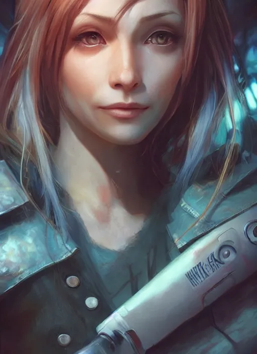 Image similar to detailed still of holo from spice and wolf in fallout, wolfgirl, detailed realistic face, digital art, by charlie bowater, by magali villeneuve, gorgeous lighting, unreal engine, movie composition