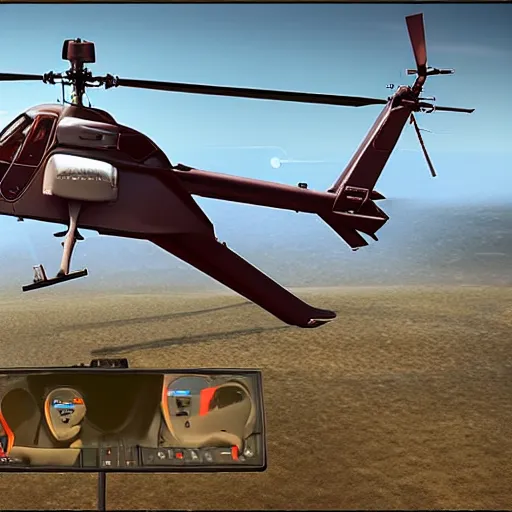 Prompt: elon musk driving a helicopter in war thunder