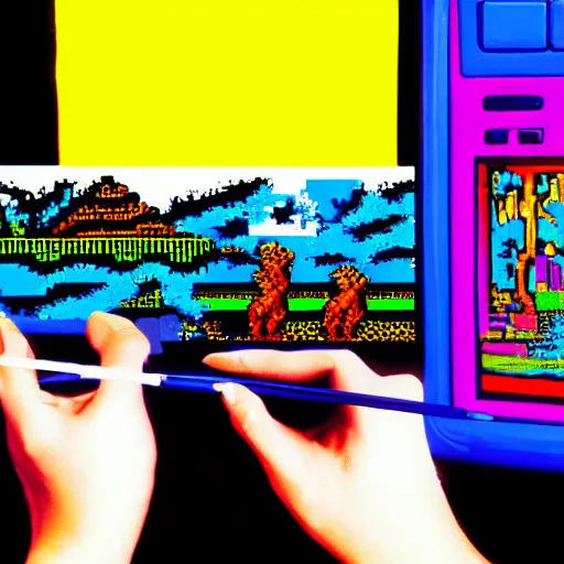 Image similar to painting basead on zx spectrum games